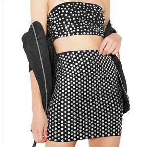 Kiki Riki Easy Money Studded Mini Skirt Small